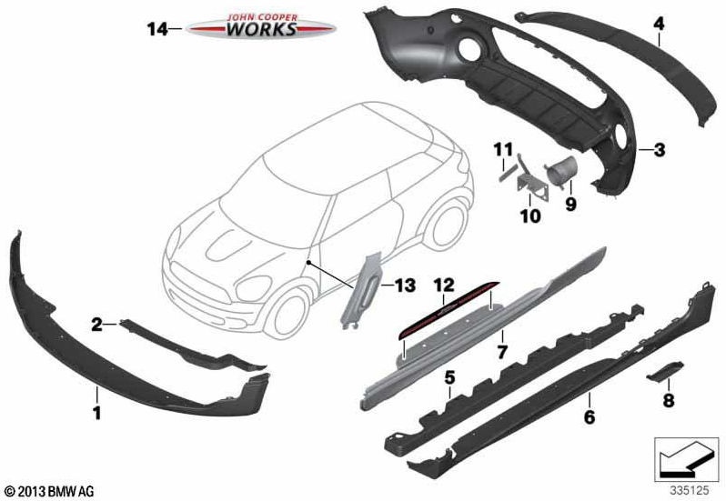 BMW本物のブラックバンドシュウェラーの右（51779810662）| 51779810662