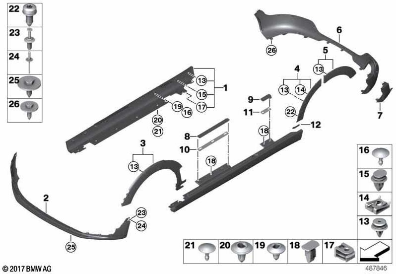 BMW本物のブレンドバイクランランフロント右JCW ECE PMA（51779881388）| 51779881388