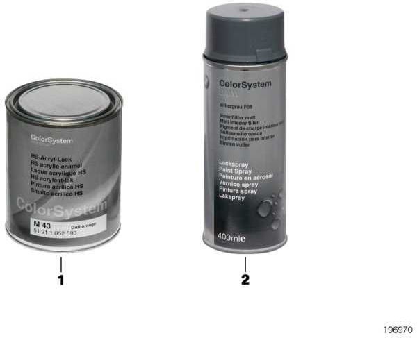 BMW純正ラックスプレーインテリアフィラーReserveradMulde KTL-Grau 400ML（51910411026）| 51910411026
