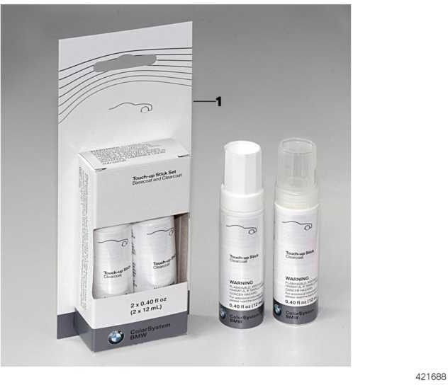BMW純正ペイントスティックプラチナグレーが出会った。 2x12ml A68（51910427961）| 51910427961