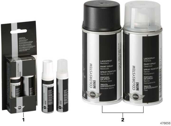 BMW純正ラックスティフトセットナイトフィーブラックメット。 2x12ml B04（51912360682）| 51912360682