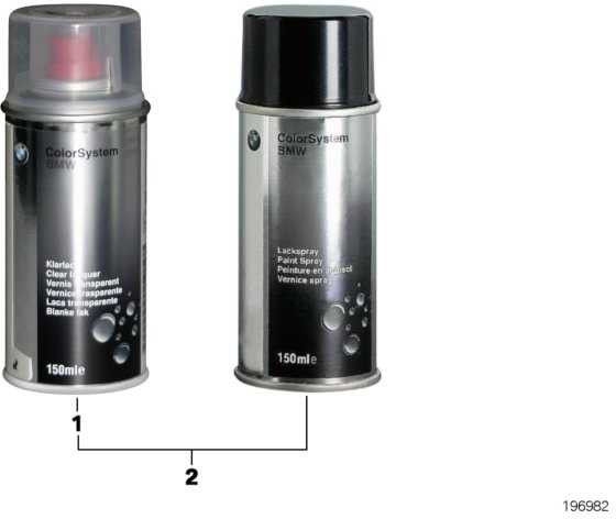 BMW純正ラックスプレーセットCarbonschwarzが出会った。 2x150ml 416（m）（51915a55b73）| 51915A55B73
