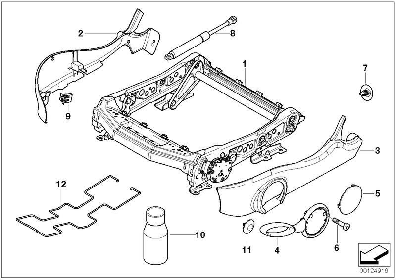 右のパンサーブラックのBMW本物の開口部（52107132838）| 52107132838