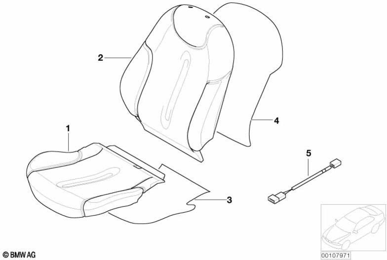 BMW純正カバーベースシートレダーT5pn Panther BL（52107136300）| 52107136300