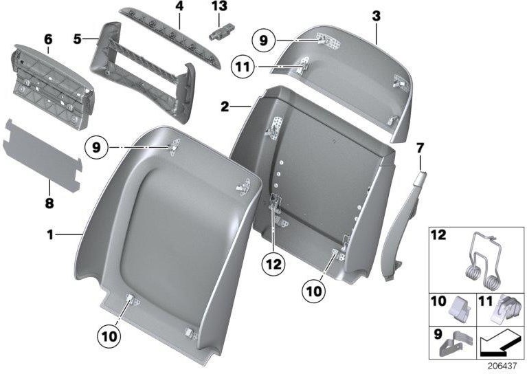 BMW純正LEDライト使用コンフォートシートシナモンブラウン（52107268948）| 52107268948