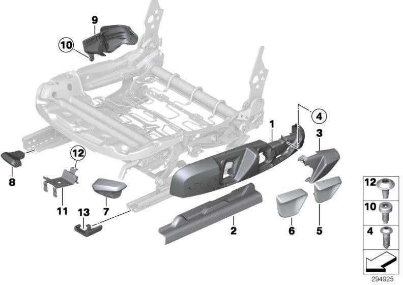 右カキ（52107293584）のBMW本物のブレンドシート| 52107293584