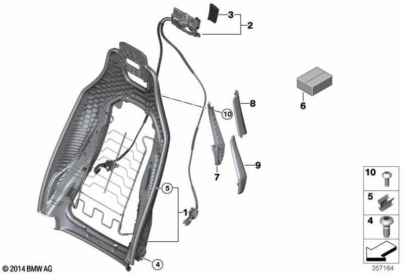 左のBMW純正ロック解除ユニット（52107304229）| 52107304229
