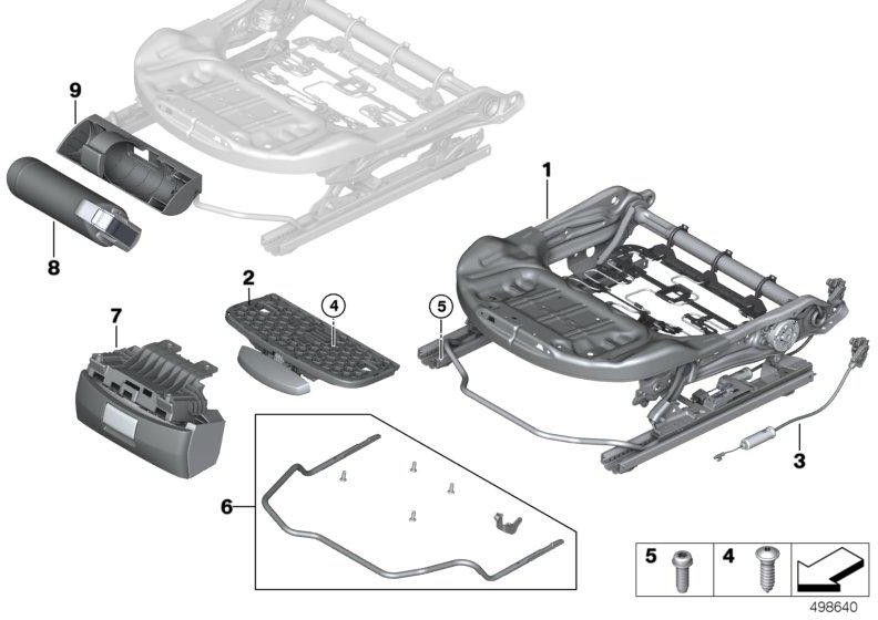 BMW純正シートメカニック左（52107310637）| 52107310637