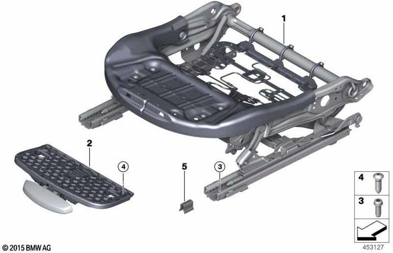 BMW本物のシートメカニクスは電気的に左（52107314229）| 52107314229