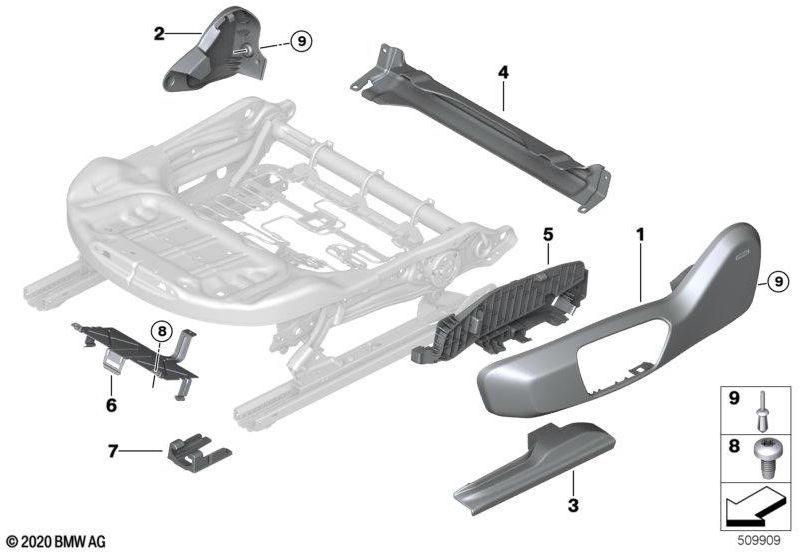 BMW本物のキャリア作動右（52107328418）| 52107328418