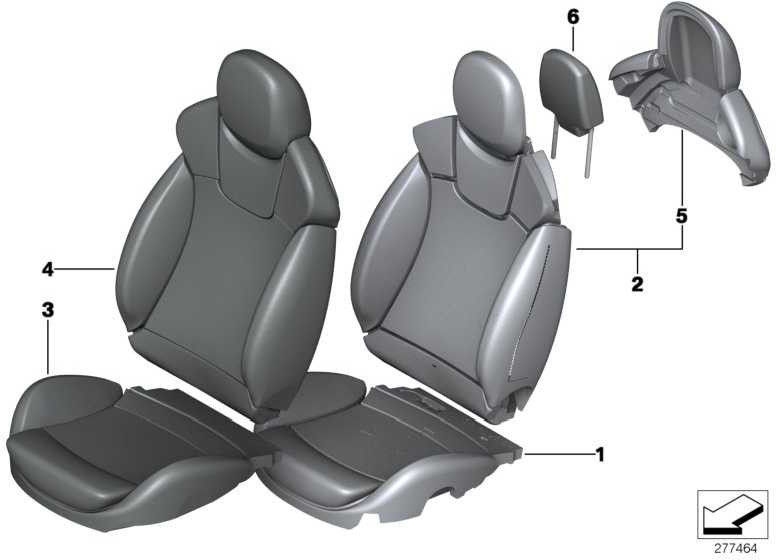 BMW純正リファレンスSportlehne Recaro Leather Right Black、Chili Red Mini（52107331060）| 52107331060