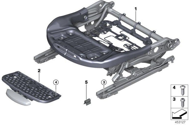 BMW本物のシートメカニクスは電気的に左（52107358301）| 52107358301