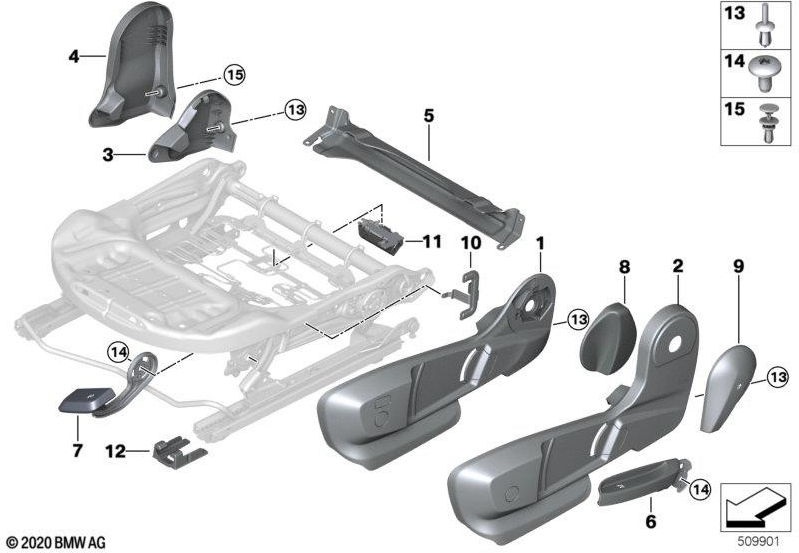BMW純正ホルターフットルームライト（52107371125）| 52107371125