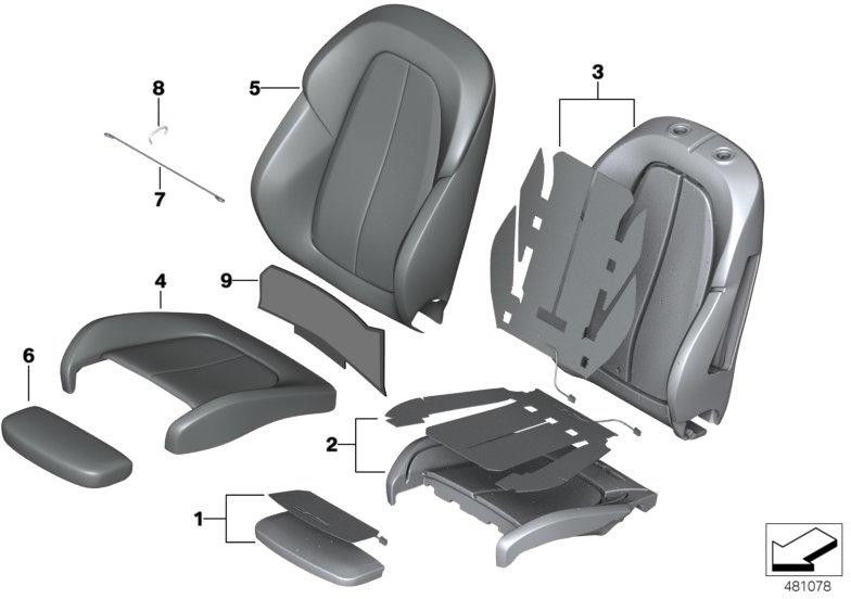 BMW本物のカバー太ももセービングサドルブラウン（52107374877）| 52107374877
