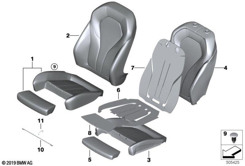 BMW純正暖房要素Sportsitz（52107387753）| 52107387753