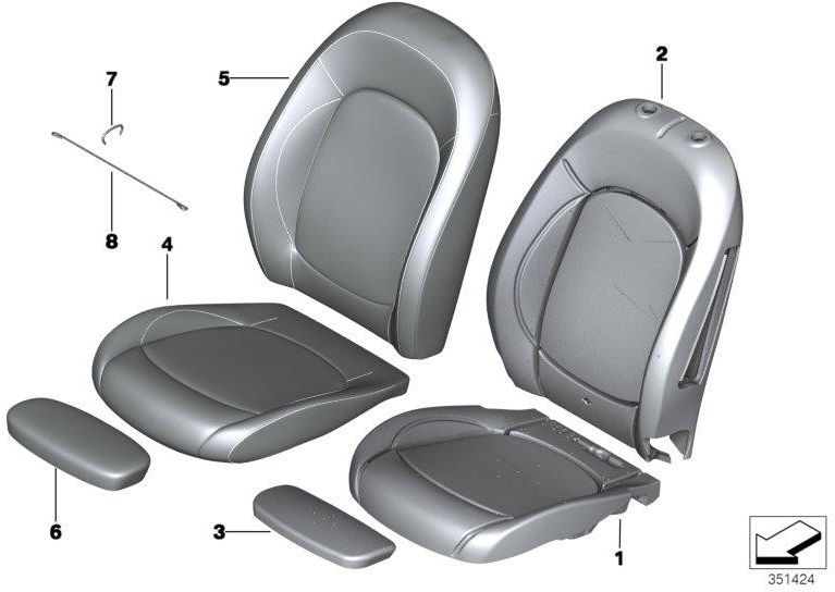 BMW本物のフォームパーツベースシート（52107389090）| 52107389090