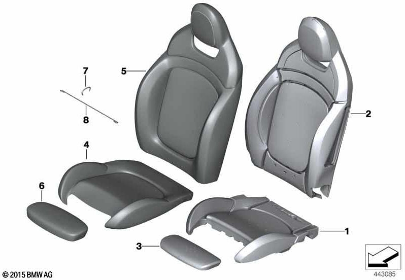 BMW左側の本物のフォームセクションレーンパイプシート（52107389131）| 52107389131
