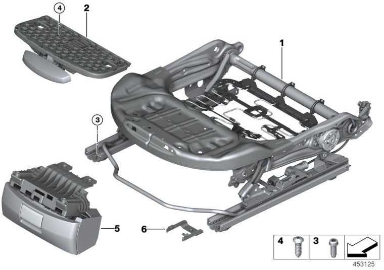 右の2シリーズX1（52107393684）のBMW本物のストレージコンパートメント| 52107393684