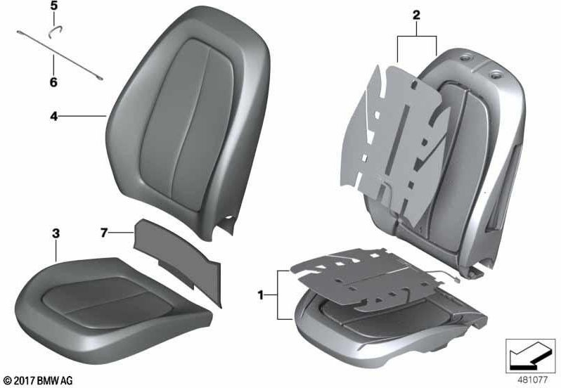 BMW純正カバーベースレーネレザー右オイスター/グレー（52107398424）| 52107398424