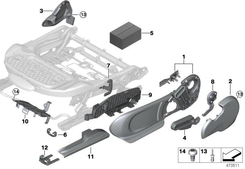 BMW純正偏向レバー右（52107404232）| 52107404232