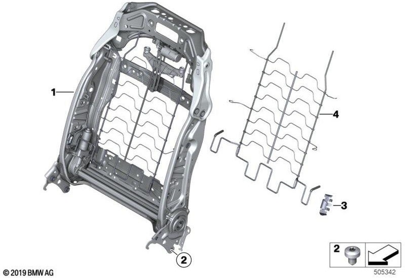 BMW本物のスプリングマットバックレストマッサージ（52107410476）| 52107410476