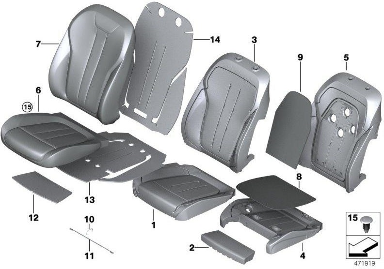 BMW本物のカバーコンフォートシート気候革NASW、LZFK SCHW。 （52107412686）| 52107412686