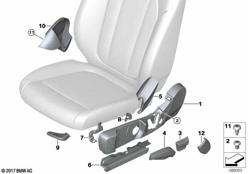 BMW純正レバーシート高さの調整左（52107415093）| 52107415093