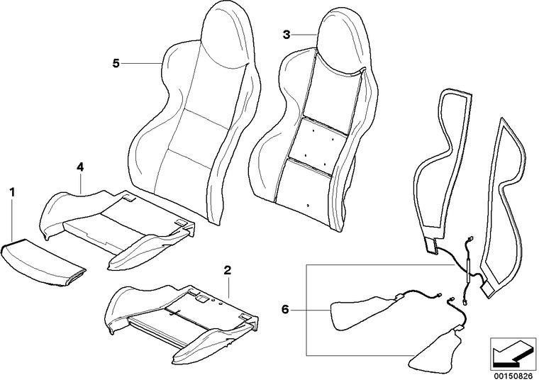 BMW純正カバーバックレストレザーキャラメル（52107906613）| 52107906613