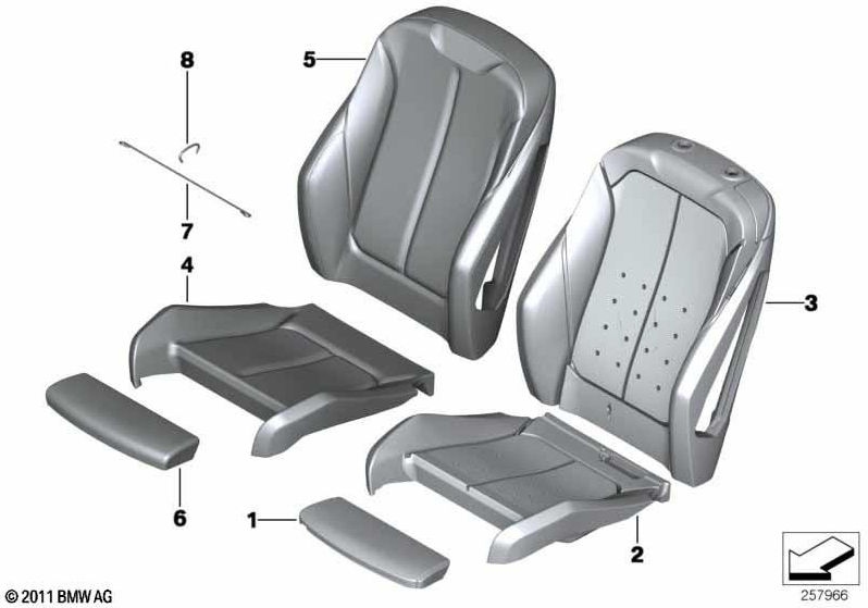 BMW純正カバースポーツシートレーダーコニャック（52107943243）| 52107943243