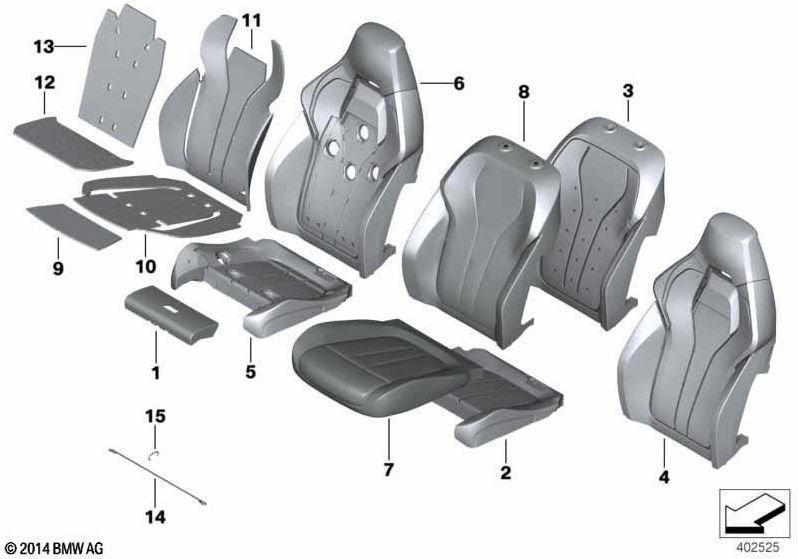 BMW本物のカバースポーツシートレーダーMugellorot（52108062281）| 52108062281