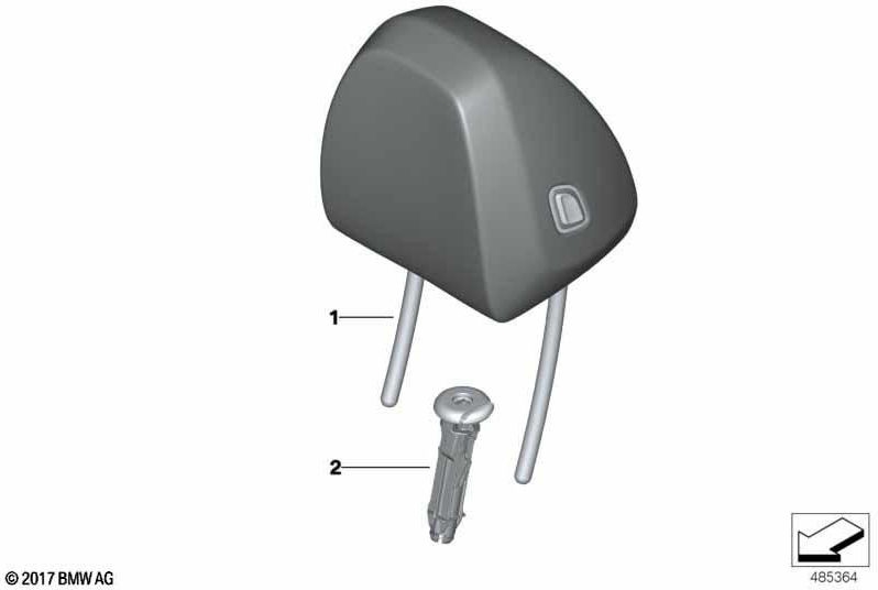 BMW本物のヘッドレストレザーlcnl schw.blau（52108068112）| 52108068112