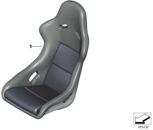BMW純正完全なシートGTS 4シリーズ（52108072473）| 52108072473