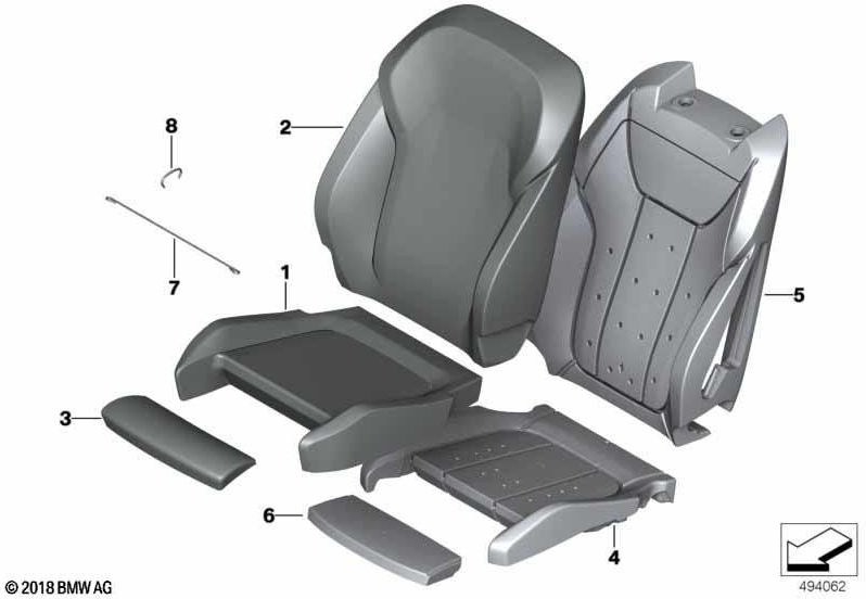 BMW本物のカバースポーツシートレザーアイボリーホワイト（52108079510）| 52108079510