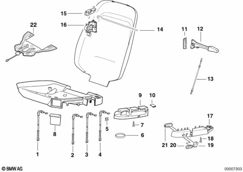 左のライトグレーのBMW本物のアクチュートユニット（52108168739）| 52108168739