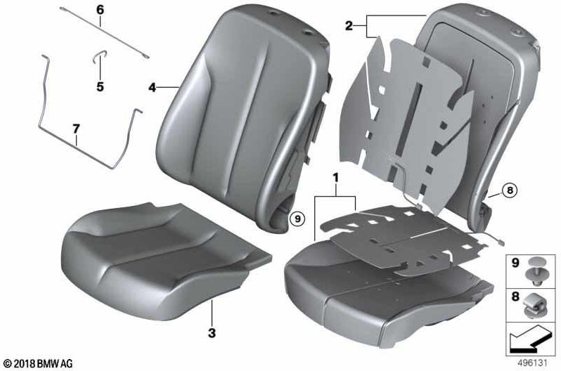 BMW純正カバーベースシート左黒（52108492367）| 52108492367