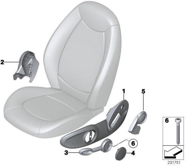 BMW右内の本物の開口部（52109802662）| 52109802662