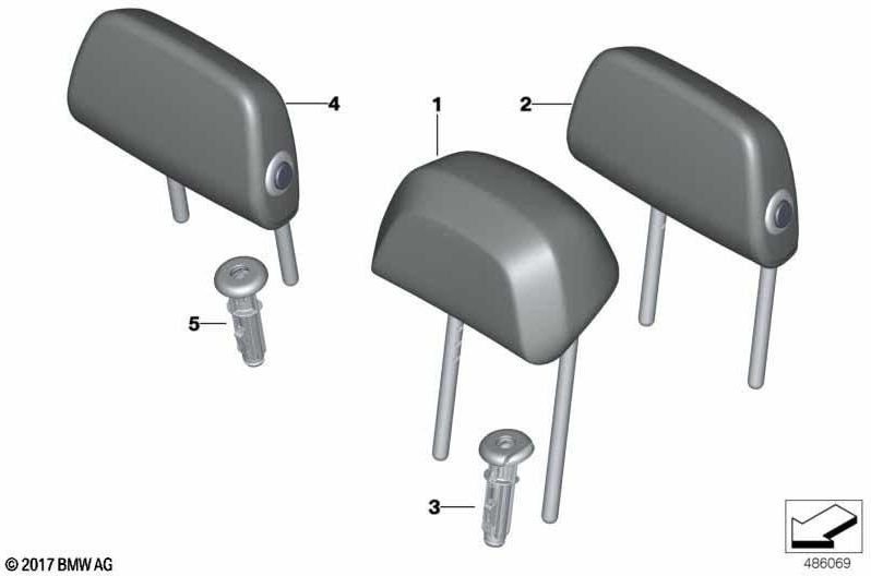 BMW純正折りたたみヘッドサポートバックモッカ（52205A05884）| 52205A05884
