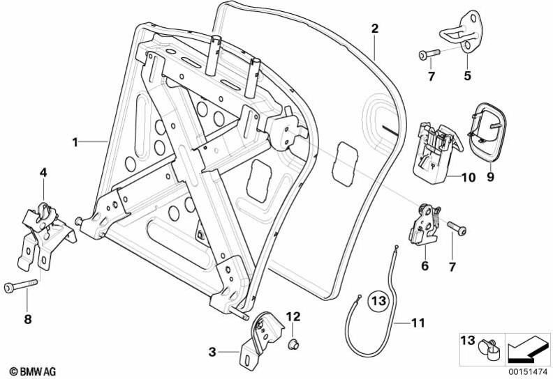 BMW純正Bowdenzug（52207160591）| 52207160591