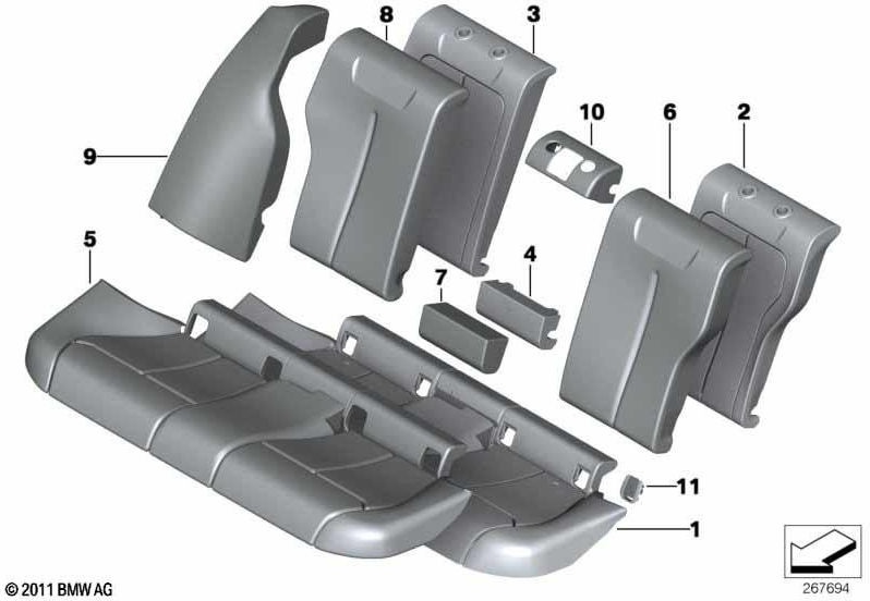 BMW本物のカバーシートレーダーブラック/オイスター（52207425994）| 52207425994