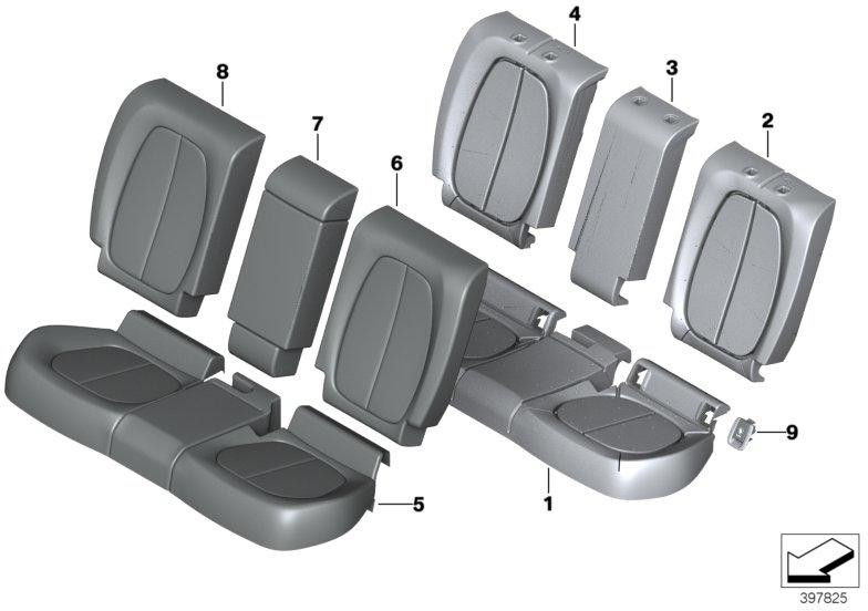 BMW本物のカバーベースシートAlcantara Anthracite（52208061951）| 52208061951