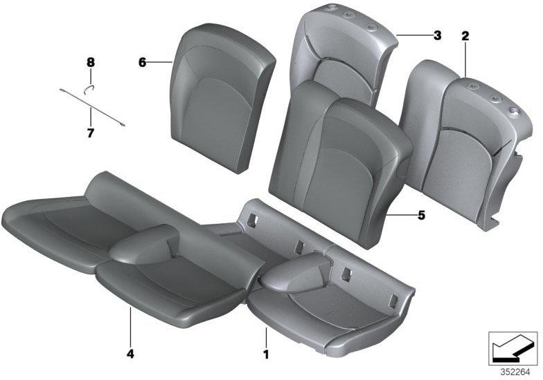 BMW純正フォームセクションシート（52209202989）| 52209202989