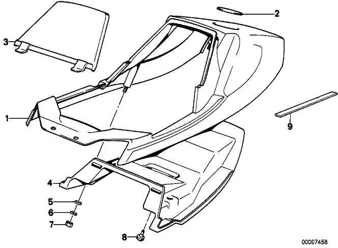 以下のBMW本物のリアセクション（52531452270）| 52531452270