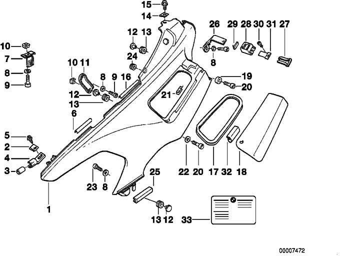 BMW本物のカバー140x16mm（52532309223）| 52532309223