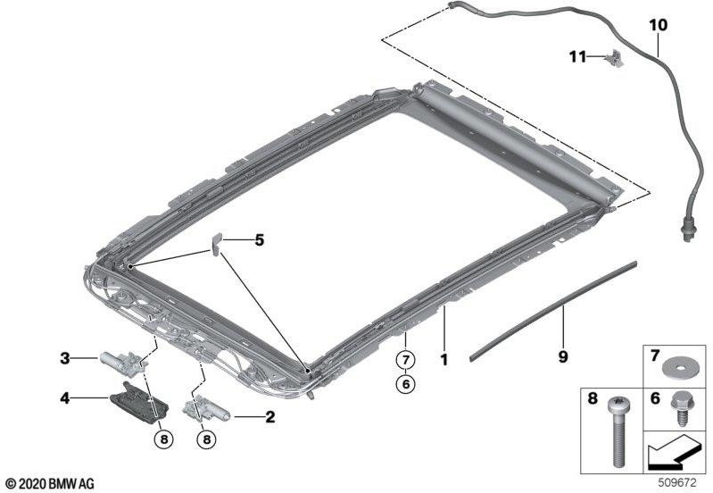BMW本物の泡蓋ロールフーター（54108491961）| 54108491961