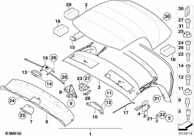 BMW純正ネジM5x14（54318494394）| 54318494394
