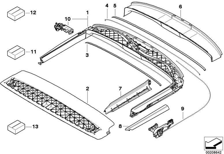 BMW右側の本物の固定ケース閉鎖（54342758478）| 54342758478