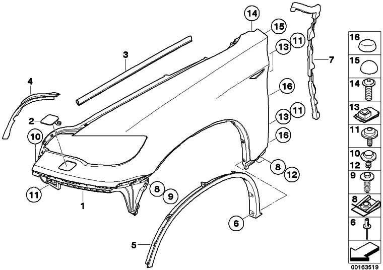 BMW Genoine Rubber Buffer 1シリーズ4シリーズX6（54347166771）| 54347166771