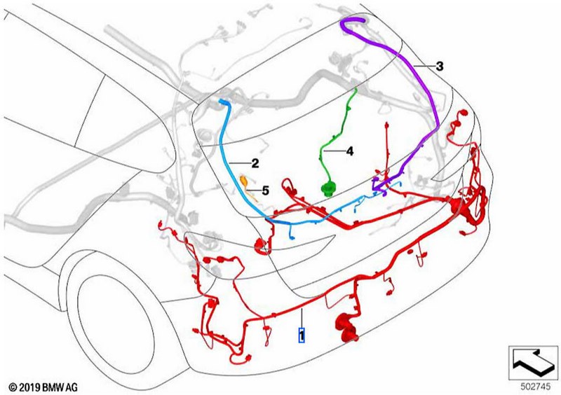 BMW本物の代理人ケーブルは後部にセット（61115A07A43）| 61115A07A43