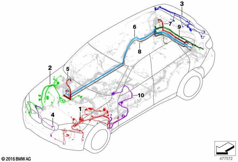 BMW本物の議員ケーブルセットテールゲート（61116831982）| 61116831982