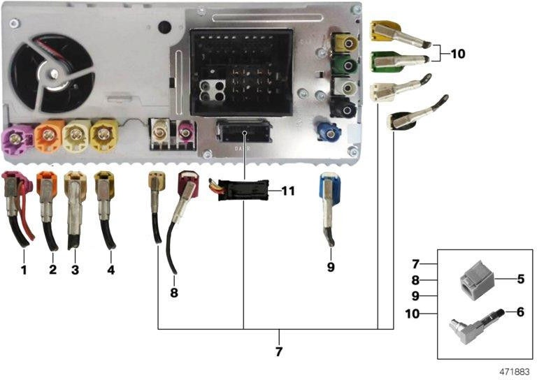 BMW本物の担当者モジュールaux in / usb（61116991508）| 61116991508